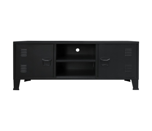 Mueble para TV metal estilo industrial negro 120x35x48 cm