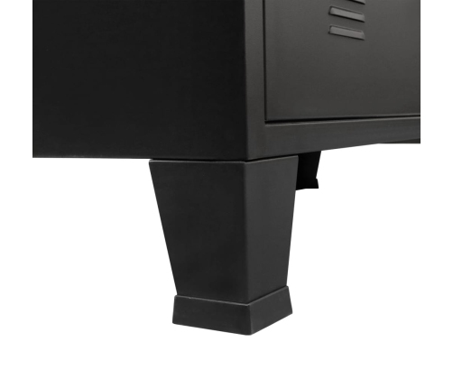 Mueble para TV metal estilo industrial negro 120x35x48 cm