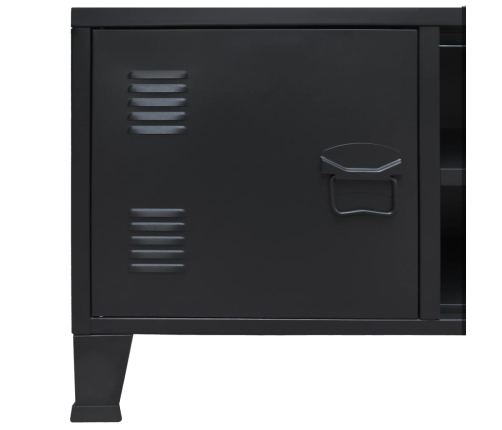 Mueble para TV metal estilo industrial negro 120x35x48 cm