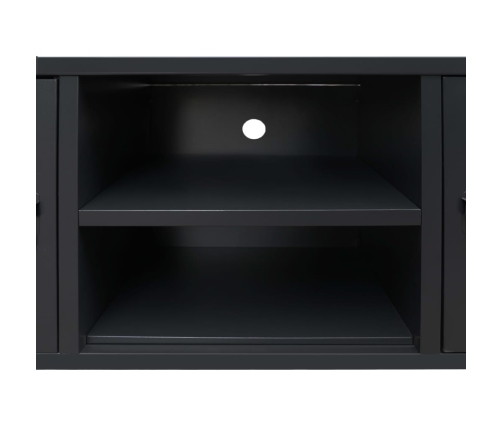 Mueble para TV metal estilo industrial negro 120x35x48 cm