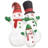 Familia de muñecos de nieve inflable Navidad LED IP44 240 cm