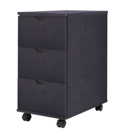 Mueble de cajones negro 33x45x60 cm