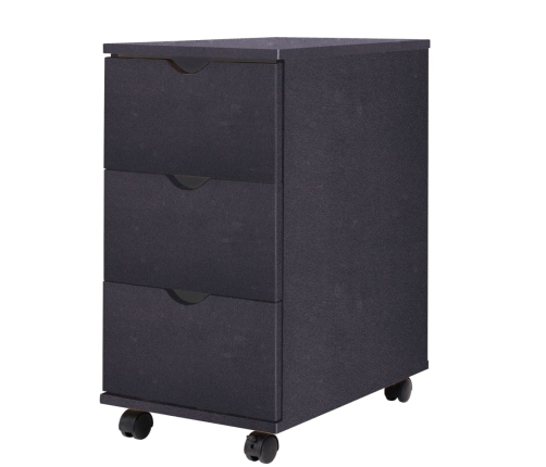 Mueble de cajones negro 33x45x60 cm