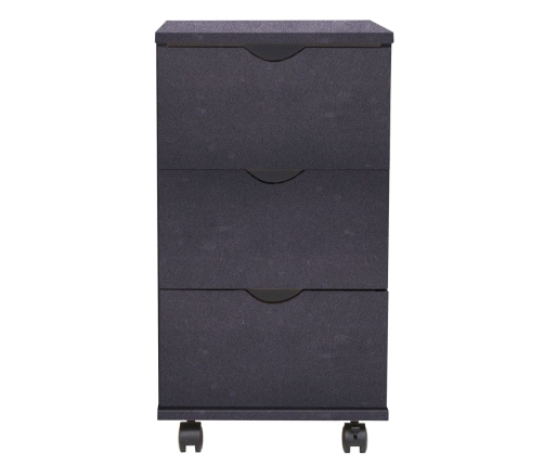 Mueble de cajones negro 33x45x60 cm