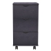 Mueble de cajones negro 33x45x60 cm