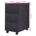 Mueble de cajones negro 33x45x60 cm