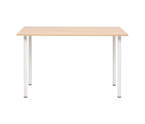 vidaXL Mesa de comedor 120x60x73 cm color roble y blanco