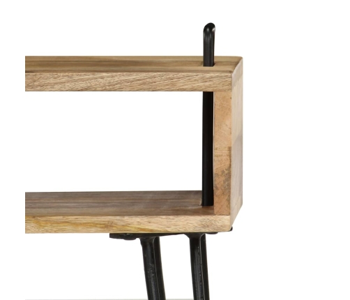 Mesita de noche de madera maciza de mango 40x34x47 cm