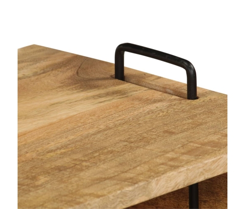 Mesa de centro de madera maciza de mango 100x60x45 cm