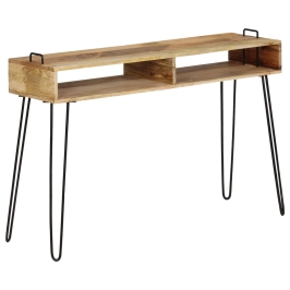 Mesa consola de madera maciza de mango 115x35x76 cm