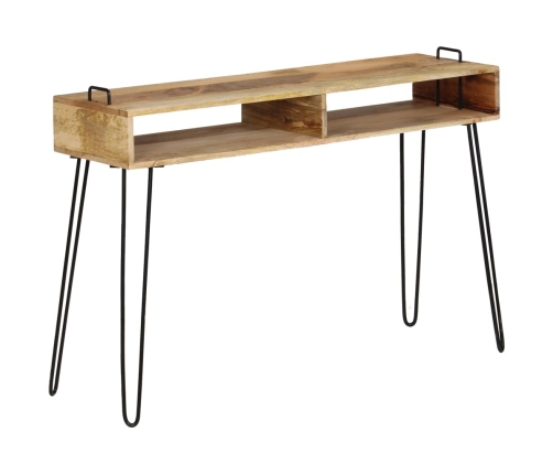 Mesa consola de madera maciza de mango 115x35x76 cm