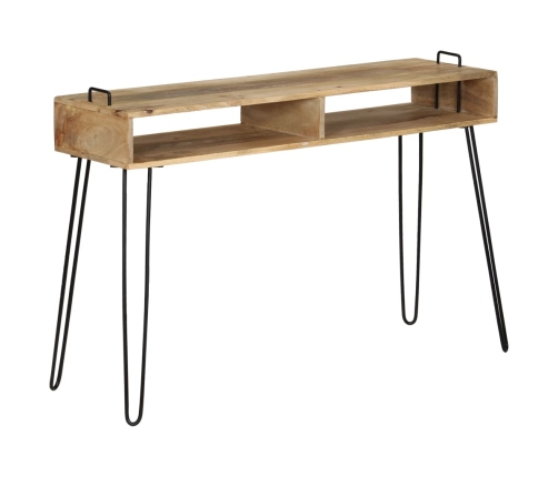 Mesa consola de madera maciza de mango 115x35x76 cm