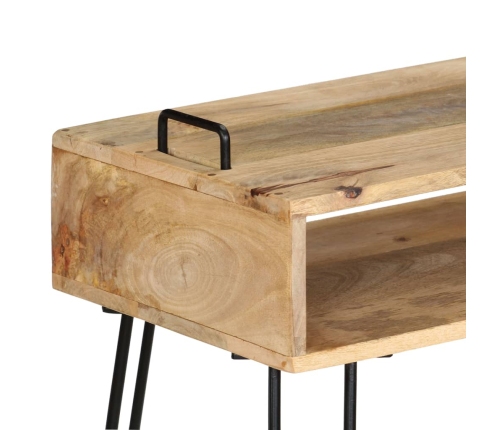 Mesa consola de madera maciza de mango 115x35x76 cm