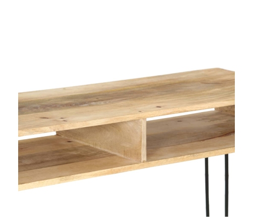 Mesa consola de madera maciza de mango 115x35x76 cm