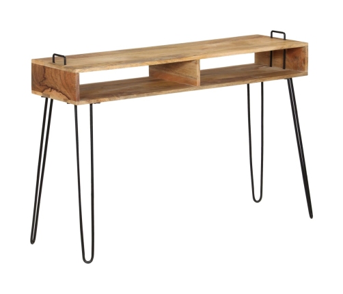 Mesa consola de madera maciza de mango 115x35x76 cm