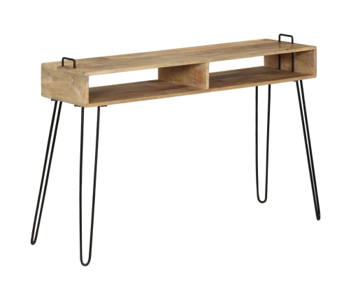 Mesa consola de madera maciza de mango 115x35x76 cm