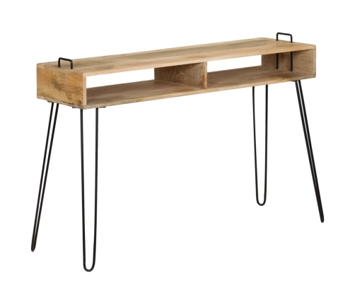 Mesa consola de madera maciza de mango 115x35x76 cm