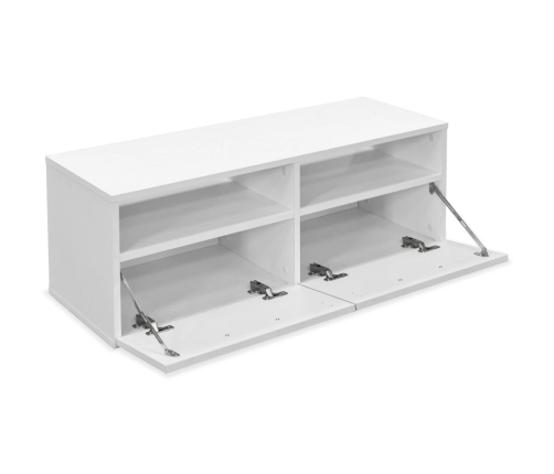 Mueble para TV de madera de ingeniería 2 unidades blanco