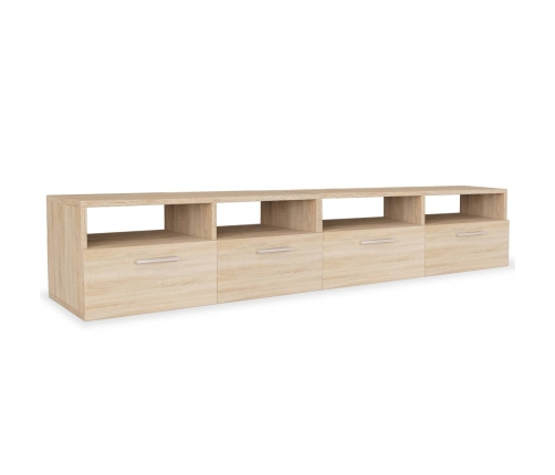 vidaXL Mueble de TV 2 piezas madera de ingeniería roble 95x35x36 cm