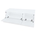 Mueble para TV 2 uds contrachapada blanco brillo 120x40x34cm