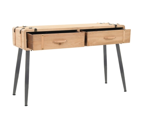 Mesa consola de madera de abeto maciza 115x40,5x76 cm