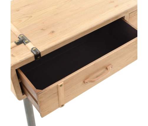 Mesa consola de madera de abeto maciza 115x40,5x76 cm