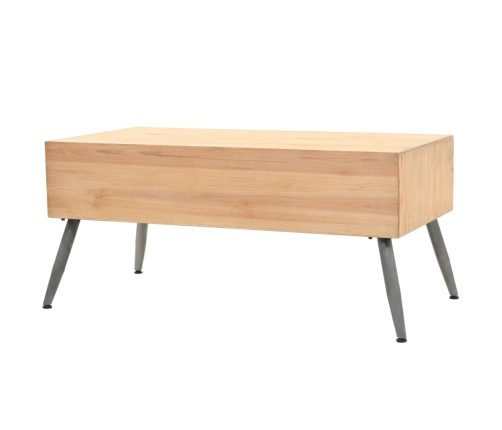 Mesa de centro de madera maciza de abeto 115x55x50 cm