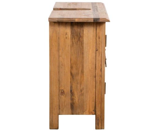 Mueble de lavabo madera maciza de pino 70x32x63 cm