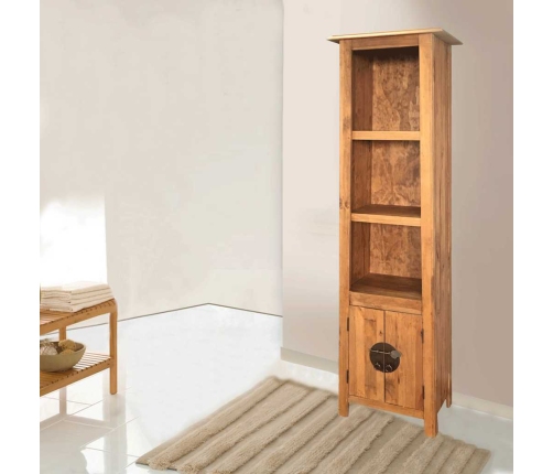 Mueble de baño madera maciza de pino 48x32x170 cm