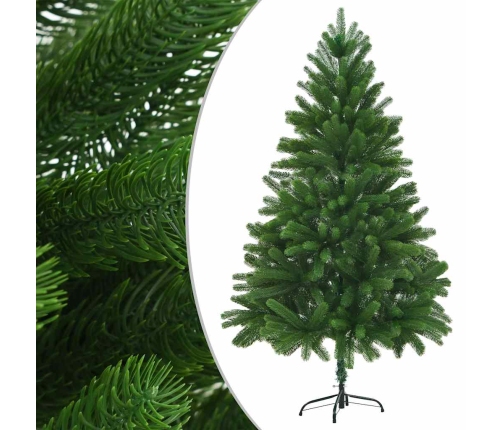 Árbol de Navidad artificial hojas realistas verde 210 cm