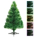 Árbol de Navidad artificial fibra óptica verde 64 cm