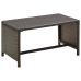 Set muebles de jardín 4 piezas y cojines ratán sintético marrón