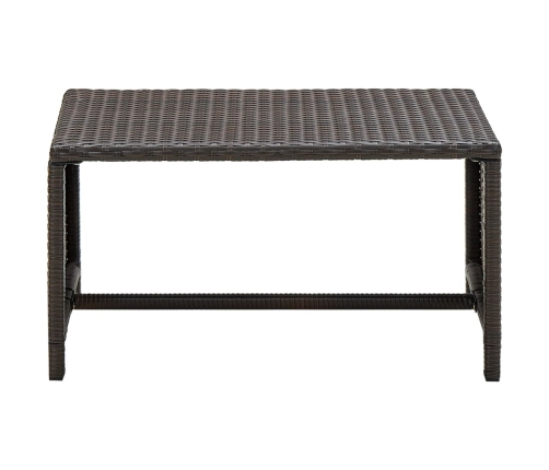 Set muebles de jardín 4 piezas y cojines ratán sintético marrón