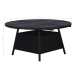 Set comedor de jardín 9 piezas y cojines ratán sintético negro