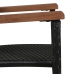 Set comedor jardín 5 pzas ratán sintético y madera acacia negro