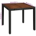 Set comedor jardín 5 pzas ratán sintético y madera acacia negro