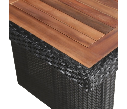 vidaXL Mesa de jardín ratán sintético madera acacia maciza 240x90x74cm