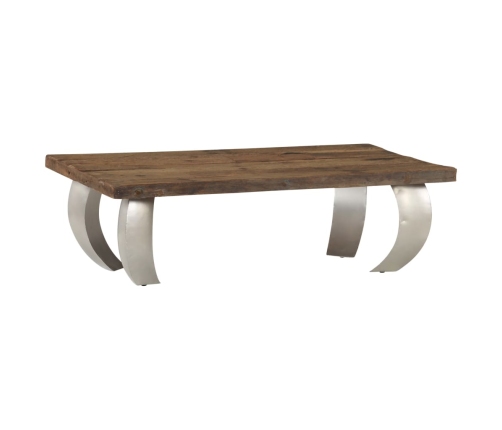 Mesa de centro de opio madera reciclada y acero 110x60x35 cm