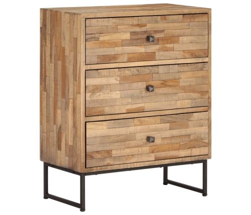 Aparador de madera de teca reciclada 60x30x75 cm