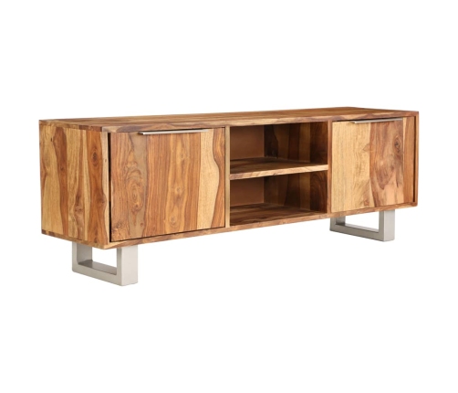 Mueble de TV madera maciza sheesham acabado miel 118x30x40 cm