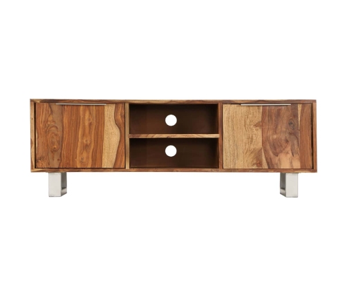 Mueble de TV madera maciza sheesham acabado miel 118x30x40 cm