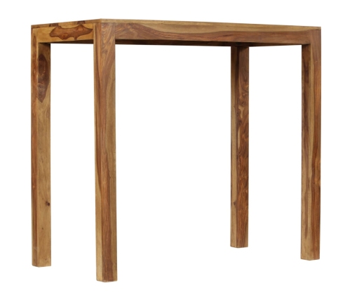 Mesa de bar de madera maciza de sheesham 118x60x107 cm