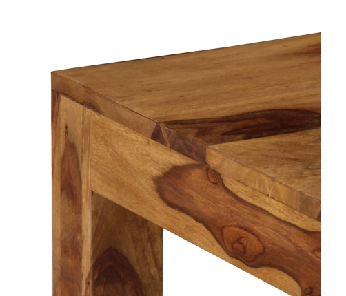 Mesa de bar de madera maciza de sheesham 118x60x107 cm