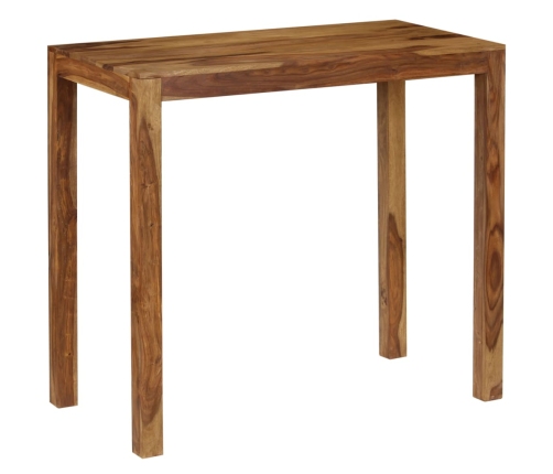 Mesa de bar de madera maciza de sheesham 118x60x107 cm