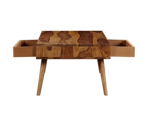 Mesa de centro de madera maciza de sheesham 110x50x35 cm