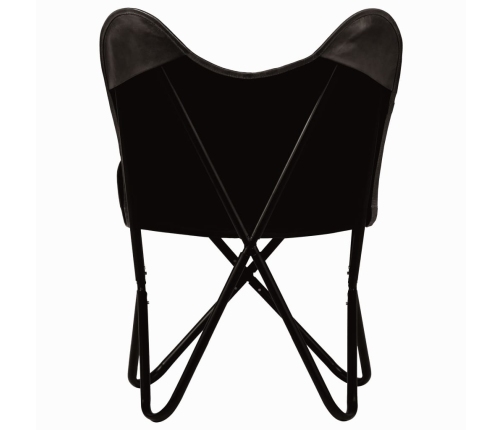 Silla mariposa butterfly para niños de cuero auténtico negro