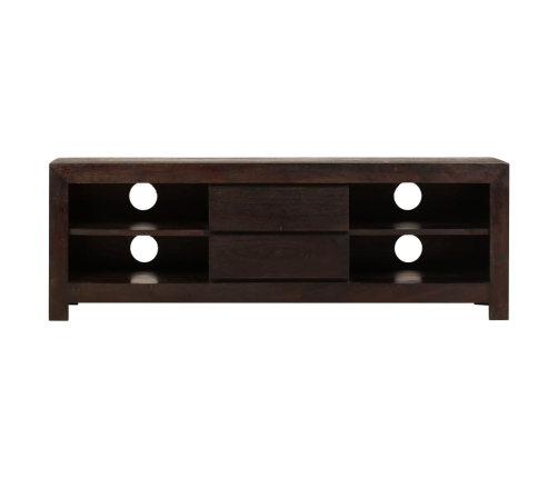 Mueble para TV madera maciza acacia marrón oscuro 120x30x40 cm