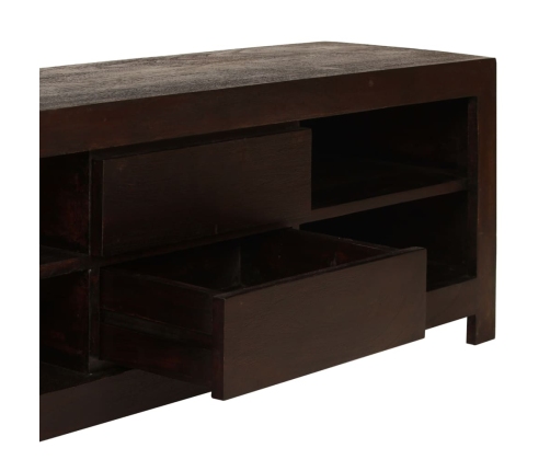 Mueble para TV madera maciza acacia marrón oscuro 120x30x40 cm