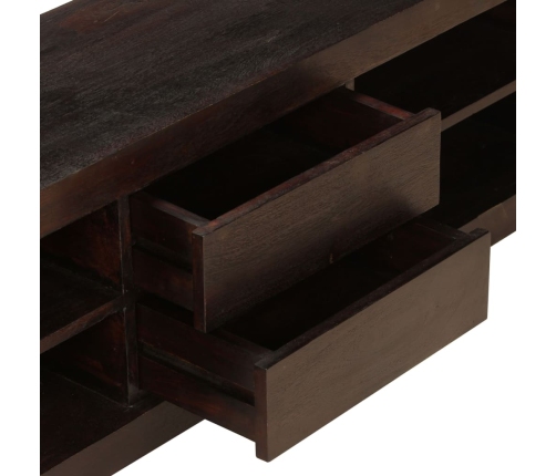 Mueble para TV madera maciza acacia marrón oscuro 120x30x40 cm