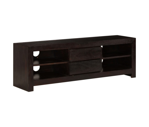 Mueble para TV madera maciza acacia marrón oscuro 120x30x40 cm